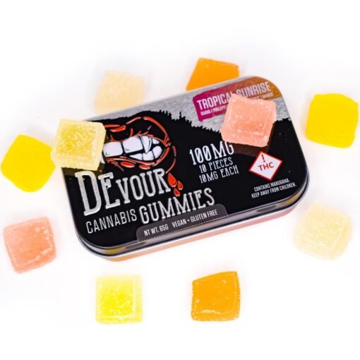 devour gummies tropical sunrise