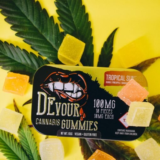 devour gummies tropical sunrise