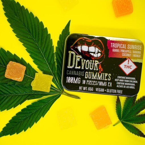 devour gummies tropical sunrise