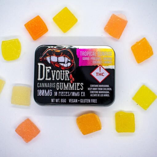 devour gummies tropical sunrise